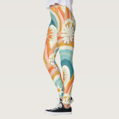 pastel rainbow and floral yoga gym Leggings (Links)