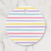 Pastel Rainbow Art Party Geburtstag Geschenkanhänger (Rückseite)