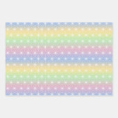 Pastel Rainbow Asanoha Geometrisches Muster Geschenkpapier Set (Vorderseite 3)