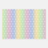 Pastel Rainbow Asanoha Geometrisches Muster Geschenkpapier Set (Vorderseite 2)