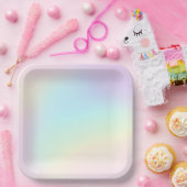 Pastel Rainbow Ästhetische Geburtstagspartei Pappteller (Party)