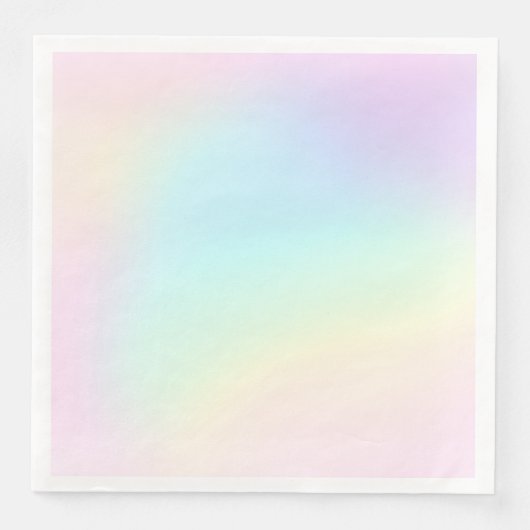 Pastel Rainbow Ästhetische Geburtstagspartei Serviette (Vorderseite)