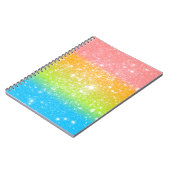 Pastel Rainbow Astral Glitzer Notizblock (Linke Seite)
