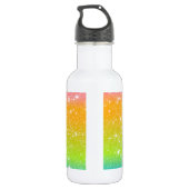 Pastel Rainbow Astral Glitzer Trinkflasche (Rückseite)