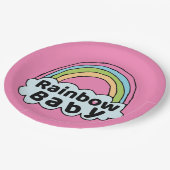 Pastel Rainbow Baby Birth Blessing Birth Miracle Pappteller (Schrägansicht)