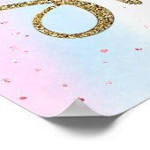 Pastel Rainbow Baby Dusche Begrüßung Zeichen für F Poster (Ecke)