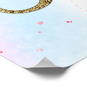 Pastel Rainbow Baby Dusche Begrüßung Zeichen für F Poster (Ecke)