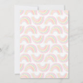 Pastel Rainbow Baby Dusche Einladung (Rückseite)