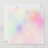 Pastel Rainbow Baby Dusche Einladung (Rückseite)