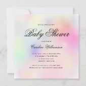 Pastel Rainbow Baby Dusche Einladung (Vorderseite)