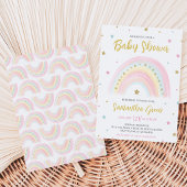Pastel Rainbow Baby Dusche Einladung