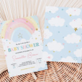 Pastel Rainbow Baby Dusche Einladung