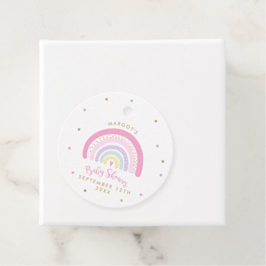 Pastel Rainbow Baby Dusche Geschenkanhänger (Beispiel)
