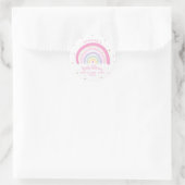 Pastel Rainbow Baby Dusche Runder Aufkleber (Tasche)