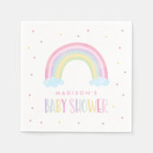 Pastel Rainbow Baby Dusche Serviette (Vorderseite)