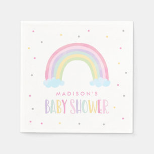 Pastel Rainbow Baby Dusche Serviette