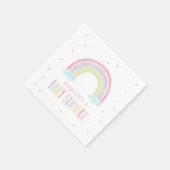 Pastel Rainbow Baby Dusche Serviette (Ecke)