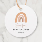Pastel Rainbow Baby Dusche Vielen Dank Geschenkanhänger (Rückseite)
