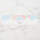Pastel Rainbow Baby Dusche Wasserflaschenetikett (Einzelnes Label)