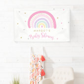 Pastel Rainbow Baby Dusche Willkommen Banner (Insitu)