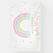 Pastel Rainbow Baby Dusche Willkommen Banner (Vertikal)