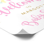 Pastel Rainbow Baby Dusche Willkommen Poster (Ecke)
