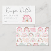 Pastel Rainbow Baby Shooter Raffle Ticket Begleitkarte (Vorne/Hinten)