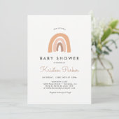 Pastel Rainbow Baby Shower Einladungskarten (Stehend Vorderseite)