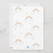 Pastel Rainbow Baby ShowParty Einladung (Rückseite)