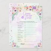 Pastel Rainbow Baby Showroom Price Game Card Einladung (Vorne/Hinten)