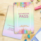 Pastel Rainbow Bad Pass Abzeichen für Lehrer Ausweis