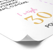 Pastel Rainbow Balloon Birthday Milestone Poster (Ecke)