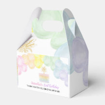 Pastel Rainbow Balloon Fevor Box Geburtstagsparty