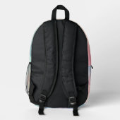 Pastel Rainbow Bedruckter Rucksack (Rückseite)