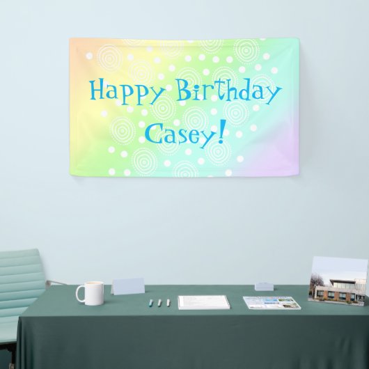 Pastel Rainbow Birthday Banner (Messeveranstaltung)
