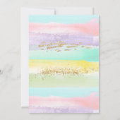 Pastel Rainbow Birthday Einladung (Rückseite)