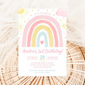 Pastel Rainbow Birthday Invitation Einladung