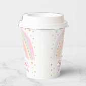 Pastel Rainbow Birthday Paper Cups Pappbecher (Rechts)