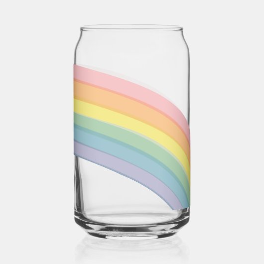 Pastel Rainbow Birthday Party Dosenglas (Rückseite)