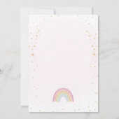 Pastel Rainbow Birthday Party Einladung (Rückseite)