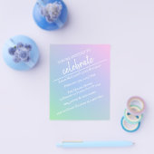 Pastel Rainbow Birthday Party Flyer (Einzeln)