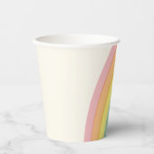 Pastel Rainbow Birthday Party Pappbecher (Vorderseite)