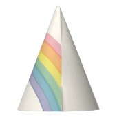 Pastel Rainbow Birthday Party Partyhütchen (Rückseite)