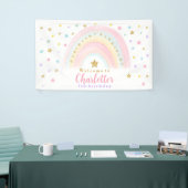 Pastel Rainbow Birthday Vinyl Welcome Banner (Messeveranstaltung)