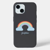 Pastel Rainbow Black Case-Mate iPhone Hülle (Rückseite)