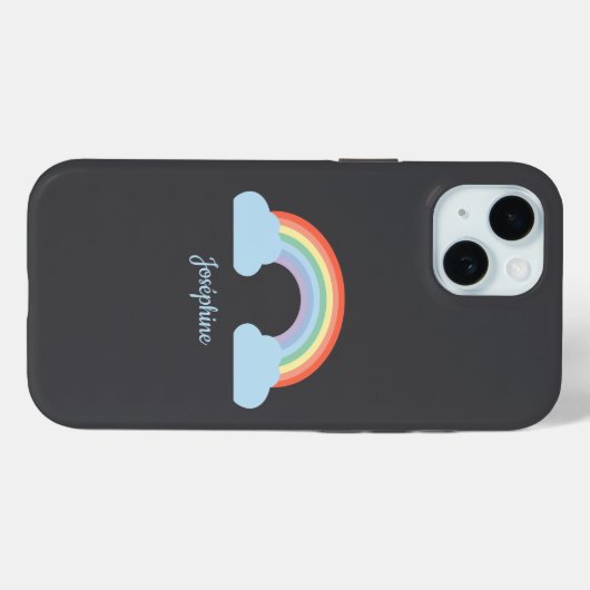 Pastel Rainbow Black Case-Mate iPhone Hülle (Rückseite (Horizontal))
