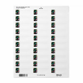 Pastel Rainbow Black Floral Garden Blume Blätter (Vorne)