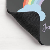 Pastel Rainbow Black Mousepad (Ecke)