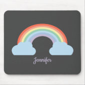 Pastel Rainbow Black Mousepad (Vorne)