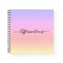 Pastel Rainbow & Black Typografy Affirmations